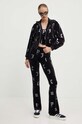 Velurové teplákové kalhoty Juicy Couture BRIAH AO DIAMANTE TROUSERS JCMBJ224253.101 černá AW24