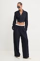 Miss Sixty pantaloni din lana 6L3PJ5080000 bleumarin AW24