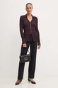 Luisa Spagnoli pantaloni din lana OLMETO 541321 negru AW24