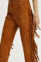 Weekend Max Mara pantaloni de piele întoarsă Joy Road x Lucy Hale maro 2425436016600