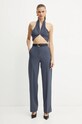 Брюки с примесью шерсти Patrizia Pepe 2P1631.A475 серый AW24
