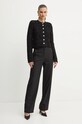 Patrizia Pepe pantaloni din lana 2P1631.A475 negru AW24