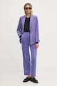 United Colors of Benetton pantaloni de catifea cord 4HA2DF07I violet AW25