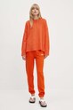 American Vintage spodnie dresowe IZU05BH24 pomarańczowy AW24