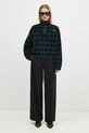Vunene hlače Kenzo Solid Tailored Pants FE52PA0869RB.99 crna