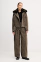 Kenzo pantaloni de bumbac Dyed Canvas Cargo Pants FE62PA0909GK.92 maro AW24