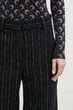 Вовняні штани Kenzo Stripped Wide Pants чорний FE62PA0949GM.99