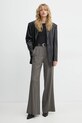 Брюки с примесью шерсти IRO WM23ODILLA серый AW24