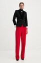 Kalhoty Elisabetta Franchi PA05247E2 červená AW24