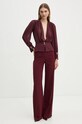 Elisabetta Franchi spodnie PA06147E2 bordowy AW24