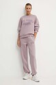 New Balance pantaloni de trening WP43500ICW violet AW24