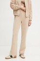Twinset spodnie dresowe welurowe 242LL2PFF beżowy AW24