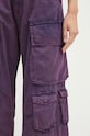 Bavlnené nohavice Alpha Industries Multipocket Pant fialová 148022