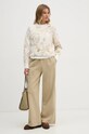 Lacoste pantaloni de trening din bumbac XF2657 bej AW24