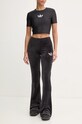 Спортивні велюрові штани adidas Originals Bling Flares з еластаном чорний IY5468