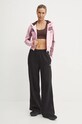 adidas Originals pantaloni de trening Femme Galore Wideleg Fleece Pants JN3030 negru AW24