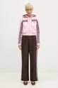adidas Originals spodnie Oversized Monogram Track Pant JN8304 brązowy