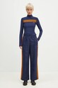 adidas Originals spodnie Oversized Monogram Track Pant JN8306 granatowy