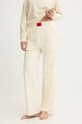 HUGO pantaloni de lounge tricotaj bej 50523406