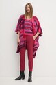 Sisley pantaloni 48M855BK7 burgundia AW24