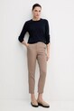 Sisley spodnie 48M855BK7 brązowy AW25