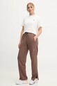 Бавовняні спортивні штани adidas All SZN JI9107 коричневий AW24