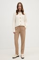 Παντελόνι από μείγμα μαλλιού Calvin Klein K20K207589 μπεζ AW24