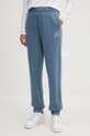 Бавовняні спортивні штани Calvin Klein Jeans блакитний J20J224441