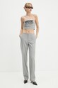 Moschino Jeans pantaloni din lana 0307.8725 gri AW24