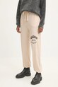 Вовняні штани Moschino Jeans вовна бежевий 0380.8700