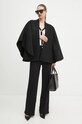 Morgan pantaloni PTRAP.F PTRAP.F negru AW24