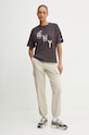 Champion pantaloni de bumbac 117448 gri AW24
