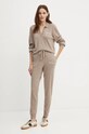 Karl Lagerfeld pantaloni de trening de lână 246W2181 maro AW24