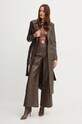 Kalhoty Bardot VEGAN LEATHER 59498PB hnědá AW24