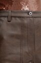 Kalhoty Bardot VEGAN LEATHER hnědá 59498PB