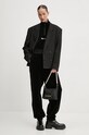 Karl Lagerfeld Jeans spodnie dresowe welurowe 246J1003 czarny AW24