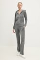 Donji dio trenirke od velura Juicy Couture DEL RAY PANT JCAP180.694 siva AW25