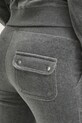 Juicy Couture pantaloni da tuta in velluto DEL RAY PANT grigio JCAP180.694