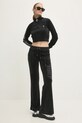 Спортивные штаны из велюра Juicy Couture LAYLA JEWELLED LOW RISE PANT JCBBJ224815.101 чёрный AW24