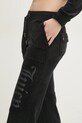 Спортивные штаны из велюра Juicy Couture LAYLA JEWELLED LOW RISE PANT чёрный JCBBJ224815.101