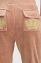 Спортивні велюрові штани Juicy Couture HERITAGE CROWN CAISA LOW RISE PANT JCGBJ224012.681 коричневий
