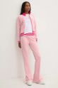 Velur spodnji del trenirke Juicy Couture KURT TRACK PANT JCSBJ224418.121 roza AW24