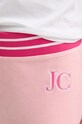 Juicy Couture spodnie dresowe welurowe KURT TRACK PANT JCSBJ224418.121 różowy