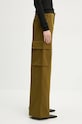 A.L.C. pantaloni de bumbac 2PANT01041 verde AW24