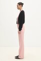Fiorucci spodnie wełniane W01FMBPA183WO01PN02 różowy AW24