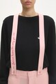 Fiorucci spodnie wełniane W01FMBPA183WO01PN02 różowy