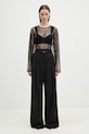 Vlněné kalhoty Sportmax Kiens12 2422136022600 černá