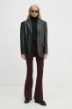 DIANE VON FURSTENBERG pantaloni din lana DVFPL3S001 burgundia AW24