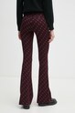 Îmbrăcăminte DIANE VON FURSTENBERG pantaloni din lana DVFPL3S001 burgundia