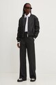 HUGO spodnie z domieszką wełny 50516143 czarny AA00
